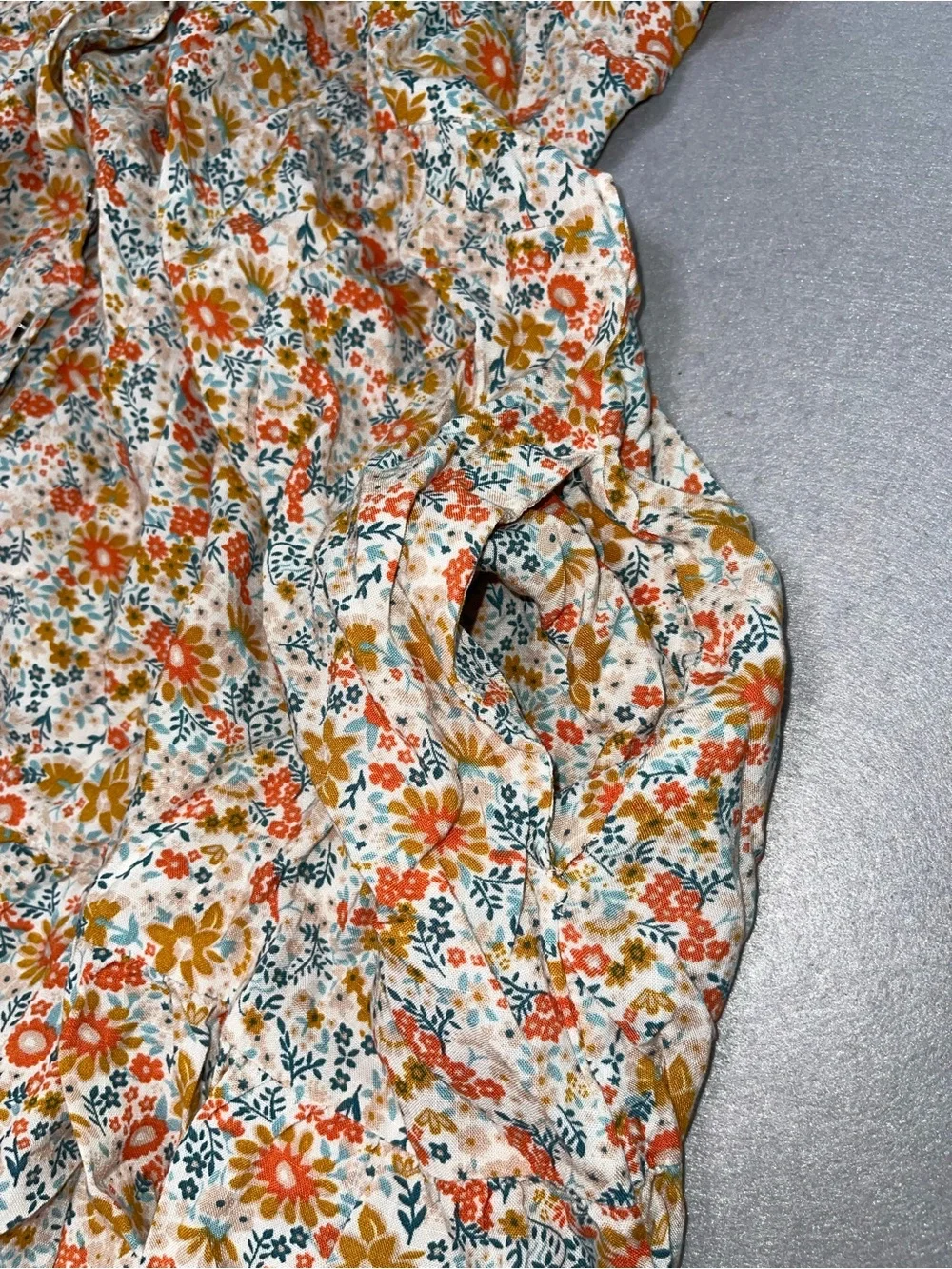 Sonoma Goods For Life Women’s Floral Midi Dress V-Neck Button Front Pockets L